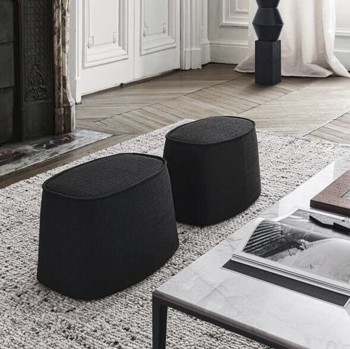 Pouf contemporain - INTERVALLUM - MAXALTO - en tissu / en cuir / en thermoplastique