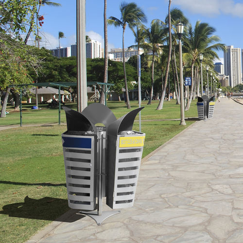 Poubelle de tri sélectif - ISLE SYDNEY - CERVIC ENVIRONMENT - en acier galvanisé / en aluminium / d'extérieur
