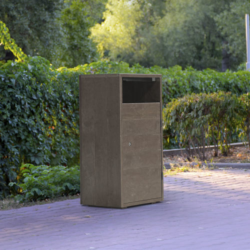 Poubelle en acier galvanisé - TYROL - CERVIC ENVIRONMENT - en plastique recyclé / d'extérieur / pour espace public