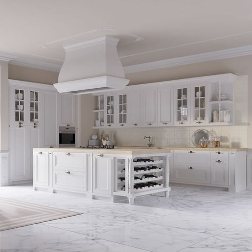 Cuisine contemporaine - Ester - Aurora cucine - en bois / avec îlot / laquée