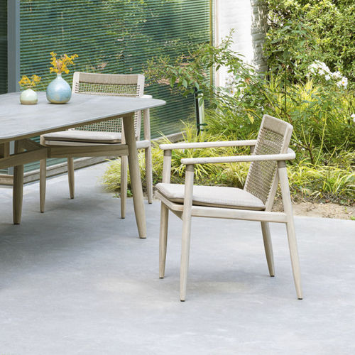 Chaise de salle à manger contemporaine - DAVID  - VINCENT SHEPPARD - de jardin / en polypropylène / avec piètement en teck