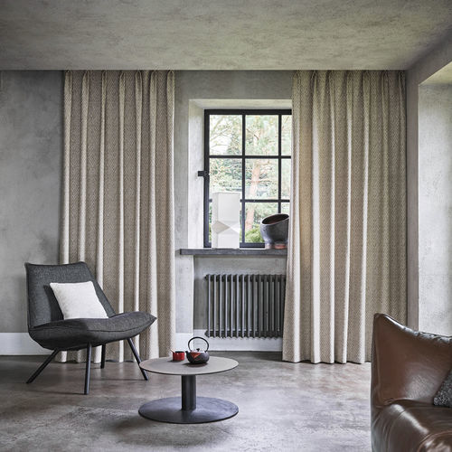 Tissu pour rideaux - FLUX    - KOBE INTERIOR FABRICS - à motif géométrique / en polyester / en lin