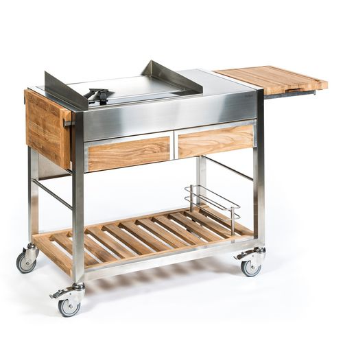 Desserte résidentielle - TOMBOY : DUO UNICO - Indu+ - de jardin / en teck / en acier inox