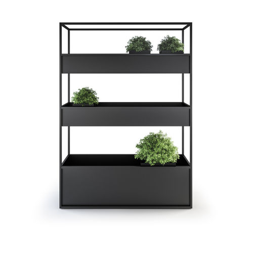 Jardinière en acier inoxydable - CARL - Röshults - rectangulaire / modulable / contemporaine