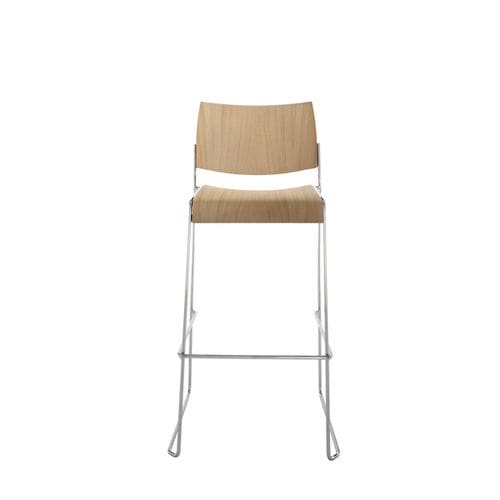 Chaise de bar contemporaine - LINOS 1201 - Brunner GmbH - d'intérieur / en bois / en acier