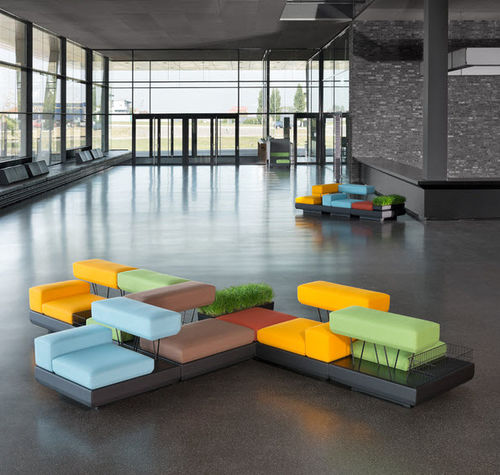 Banquette modulable - PLOT PL510 - Brunner GmbH - contemporaine / en tissu / professionnelle
