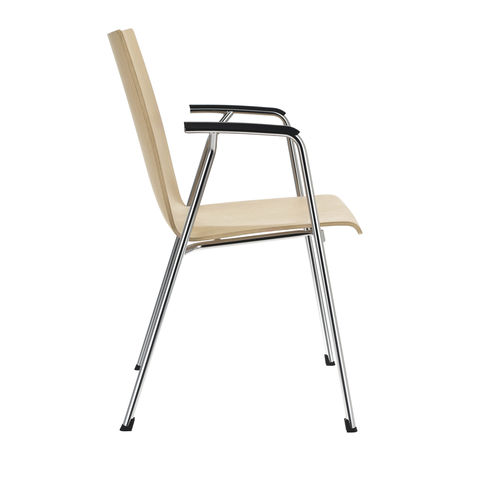 Chaise de conférence contemporaine - FIRST LINE 4506/A - Brunner GmbH - d'intérieur / en tissu / en hêtre