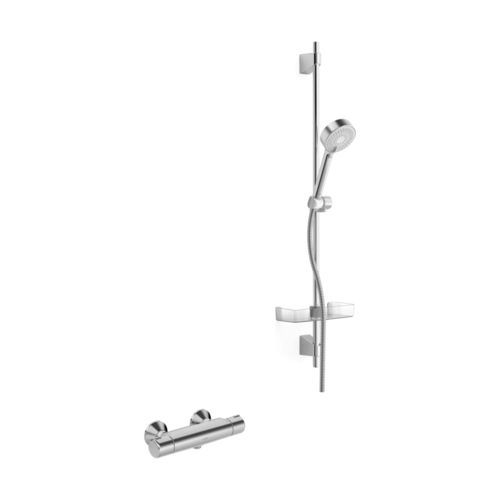 Set de douche mural - HANSAMICRA - HANSA - contemporain / avec douche à main / thermostatique