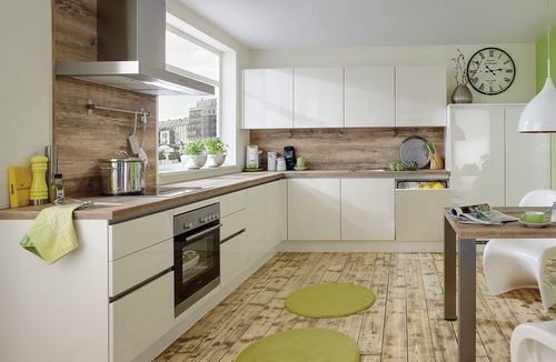 Cuisine contemporaine - LUX 816 - nobilia - en chêne / en L / sans poignée
