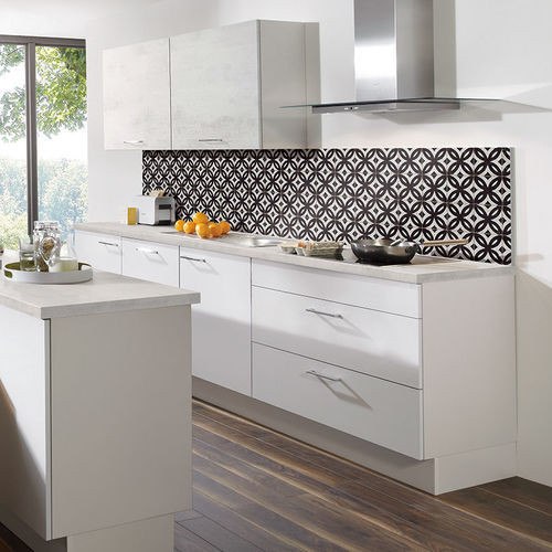 Cuisine contemporaine - LASER 417 - nobilia - en bois / avec îlot / avec péninsule