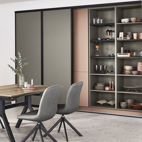 Étagère modulable - Taro - nobilia - contemporaine / en bois laqué / en métal