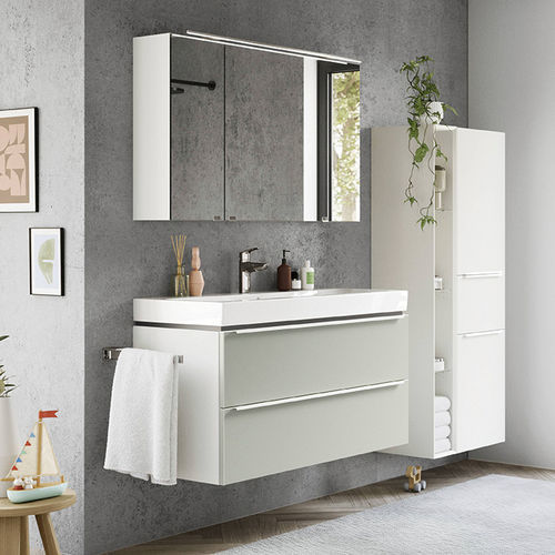 Meuble vasque suspendu - SENSO 494 - nobilia - en mélaminé / contemporain / sans porte