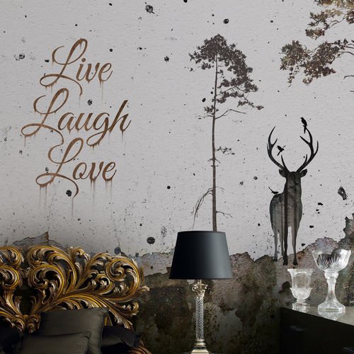 Papier peint contemporain - ANTHROPOLOGY M9207 - WALLS REPUBLIC - vintage / en tissu / à motif animalier