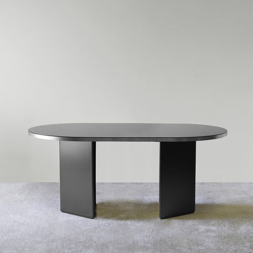 Table contemporaine - BRANDY - L - ENO STUDIO - en MDF / en métal / en verre
