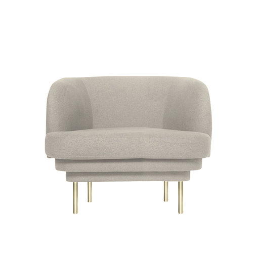 Fauteuil contemporain - CORNICE - ENO STUDIO - en velours / noir / bleu