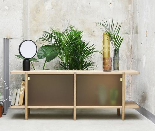 Buffet contemporain - PAVILLON - ENO STUDIO - en chêne / en verre / transparent