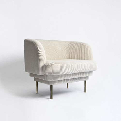 Fauteuil contemporain - CORNICE - LINCOLN - ENO STUDIO - en velours / couleur personnalisable
