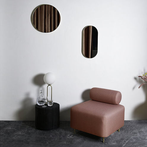 Pouf contemporain - BOVARI - OTTOMAN - ENO STUDIO - en velours / carré / marron