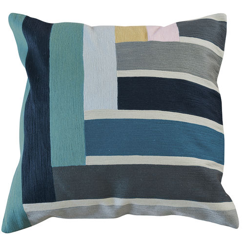 Coussin carré - BAND - TOULEMONDE BOCHART - rectangulaire / à rayures / résidentiel