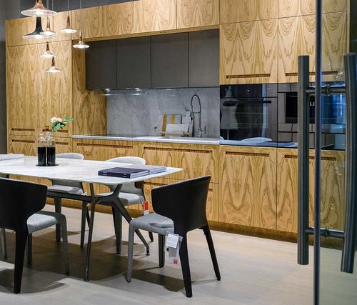 Cuisine contemporaine - 201910 - TM Italia - en bois / en marbre / modulaire