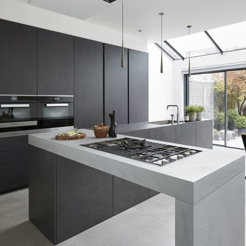 Cuisine contemporaine - 20160603 - TM Italia - en bois / en inox / avec îlot