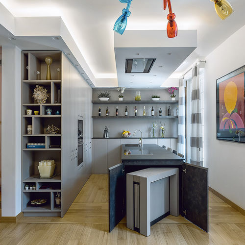 Cuisine contemporaine - 20160301 - TM Italia - en pierre / modulaire / avec péninsule
