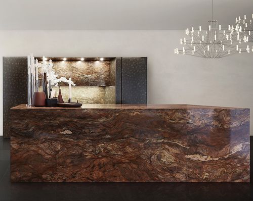 Cuisine contemporaine - 20151102 - TM Italia - en pierre / en quartzite / en métal