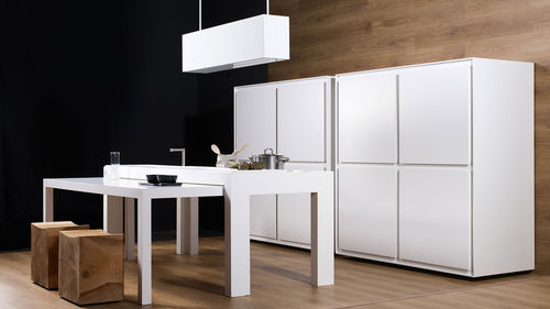 Cuisine contemporaine - OFF - TM Italia - en bois / avec îlot / de grande taille