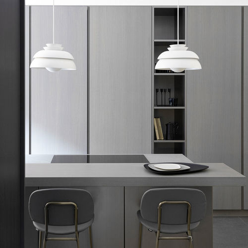 Îlot de cuisine en bois - 202303 - TM Italia - en pierre / en Fenix NTM® / de taille moyenne
