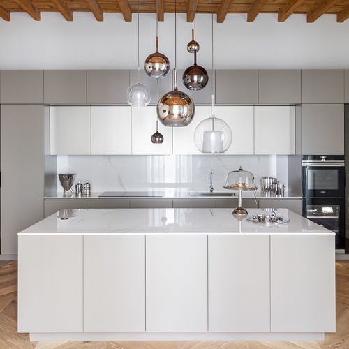 Cuisine en grès - G180, K6, D90 - TM Italia - contemporaine / en bois / en verre