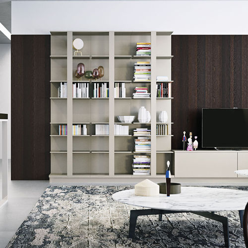 Bibliothèque contemporaine - OPEN - DIBIESSE - en bois laqué / blanche