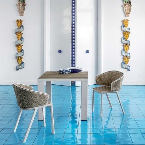 Chaise de salle à manger contemporaine - Pluvia - Ethimo - d'extérieur / d'intérieur / en osier