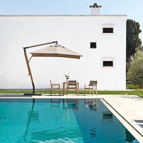 Parasol carré - Holiday - Ethimo - rectangulaire / déporté / en tissu acrylique
