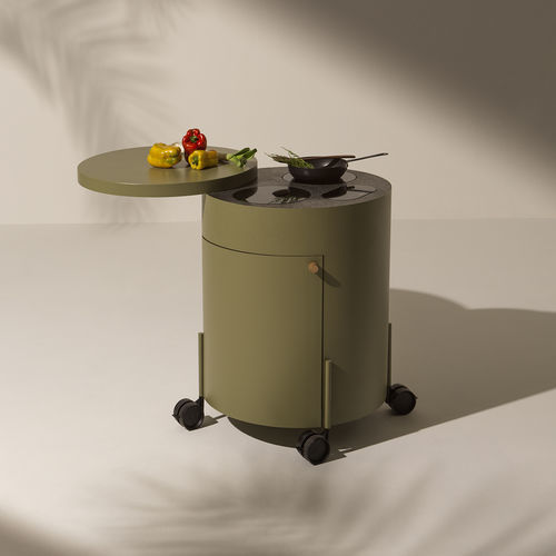 Meuble pour table de cuisson pour jardin - Phil - Ethimo - pose libre