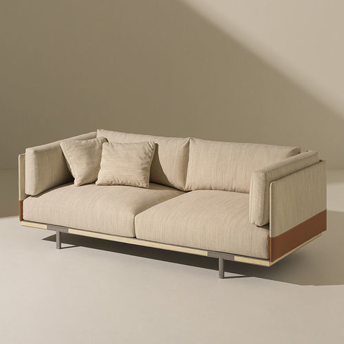 Canapé modulable - Baia - Ethimo - contemporain / en lin / en simili cuir