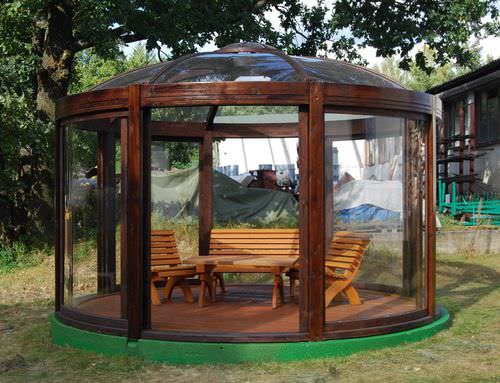 Gazebo en bois - BALNEO - EcoCurves - pour centre de bien-être
