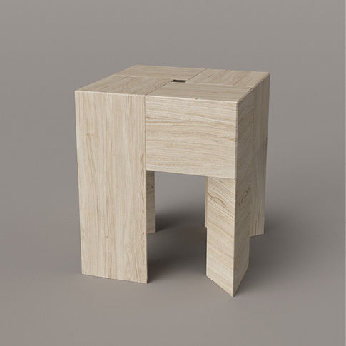 Tabouret contemporain - TRI ANGLE - karakter - en chêne