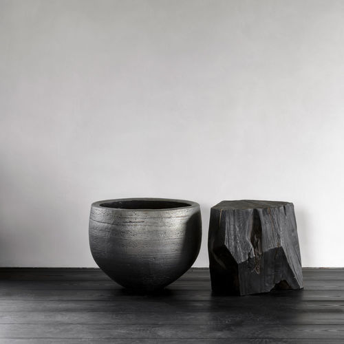 Jardinière en terracotta - NUUK - DOMANI - ronde / contemporaine / blanche