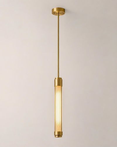 Suspension - KEMBLEFORD DROP SMALL - TEKNA - en laiton / en verre dépoli / vintage