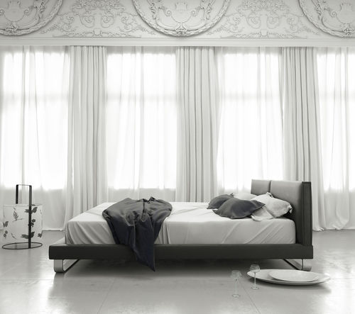 Lit double - CHELSEA - KING - MODLOFT - contemporain / avec tête de lit tapissée / en cuir