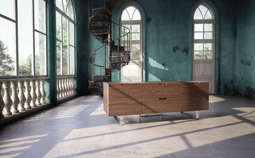 Meuble TV contemporain - ELDRIDGE - MODLOFT - en bois