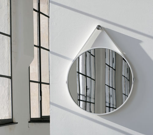 Miroir mural - GEORGE 24IN; GEORGE 36IN - MODLOFT - contemporain / rond / en cuir