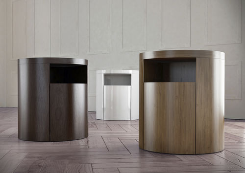 Table de chevet contemporaine - MULBERRY - MODLOFT - en bois / ronde / résidentielle