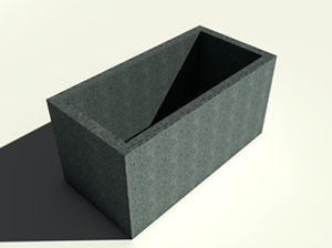Jardinière en béton - RECTO - URBASTYLE - rectangulaire / contemporaine / pour espace public