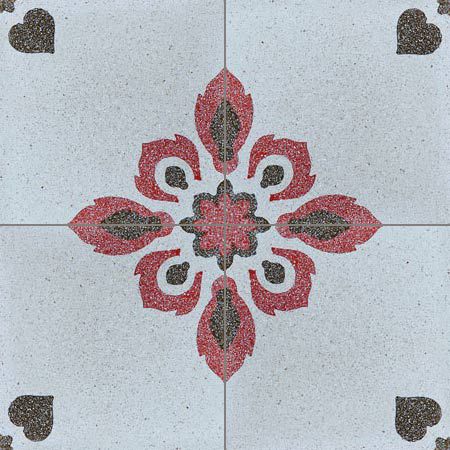 Carrelage en terrazzo - RUBAN - couleurs et matières - poli / d'intérieur / de sol