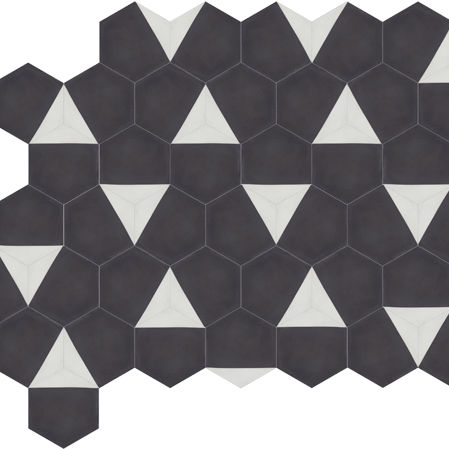 Carreau de ciment d'intérieur - CLOVIS - couleurs et matières - de sol / mural / hexagonal