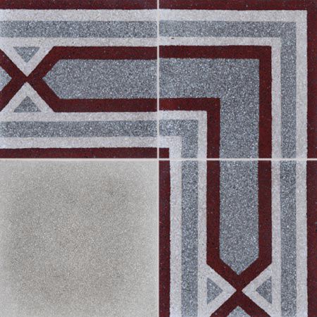 Frise en terrazzo - GÉOMÉTRIQUE  - couleurs et matières - murale / au sol