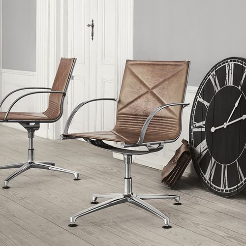 Chaise de bureau contemporaine - 1202 - Engelbrechts - d'intérieur / en tissu / en cuir