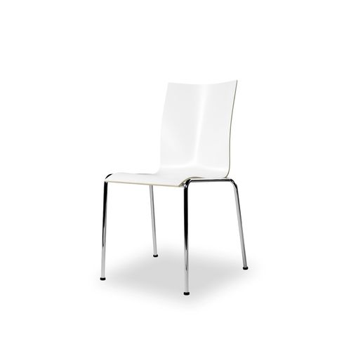 Chaise visiteur contemporaine - 104 - Engelbrechts - d'intérieur / en chrome / avec piètement en métal