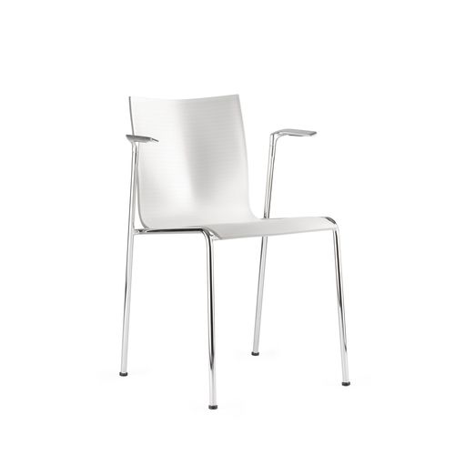 Chaise visiteur contemporaine - 113 - Engelbrechts - d'intérieur / en chrome / en aluminium poli
